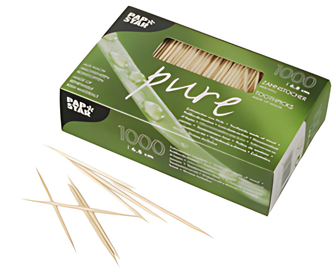PAPSTAR Cure-dent "pure", en bois, rond, longueur: 65 mm