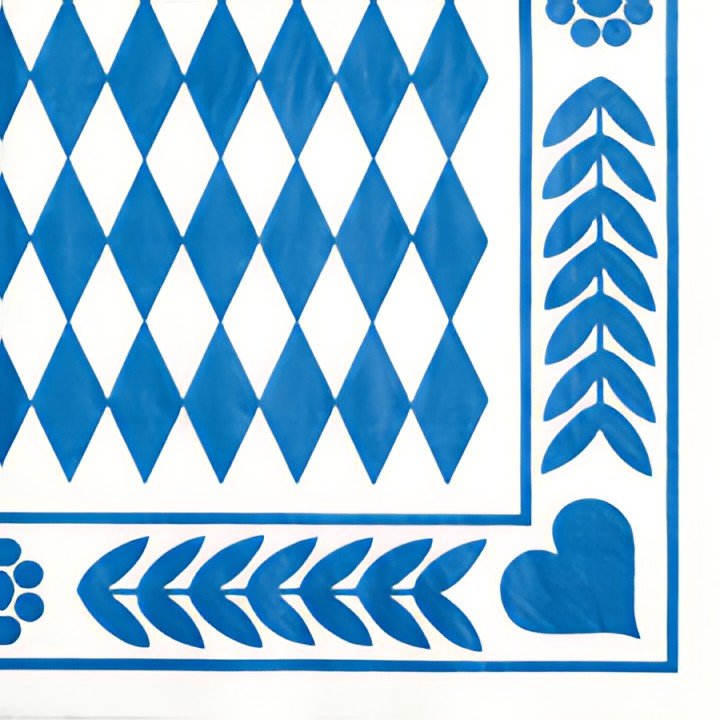 PAPSTAR Serviette à motif "Bleu bavarois", 330 x 330 mm