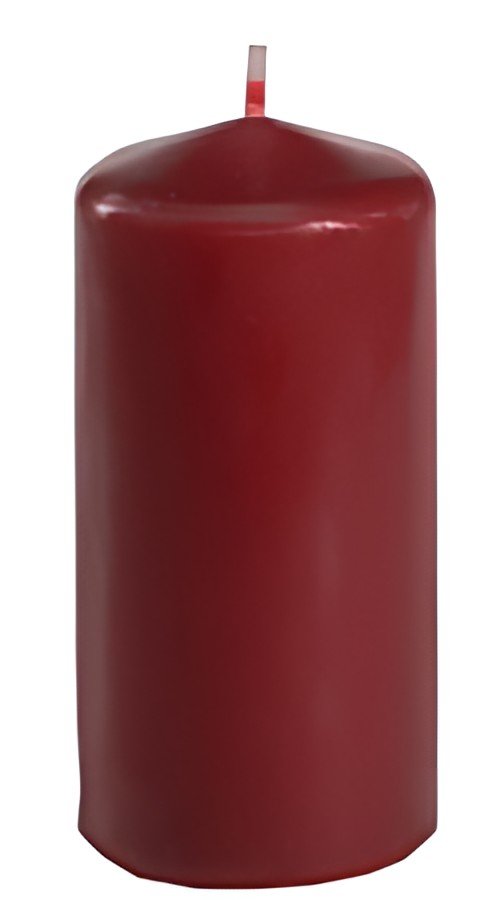 PAPSTAR Bougie cylindrique, diamètre: 50 mm, bordeaux