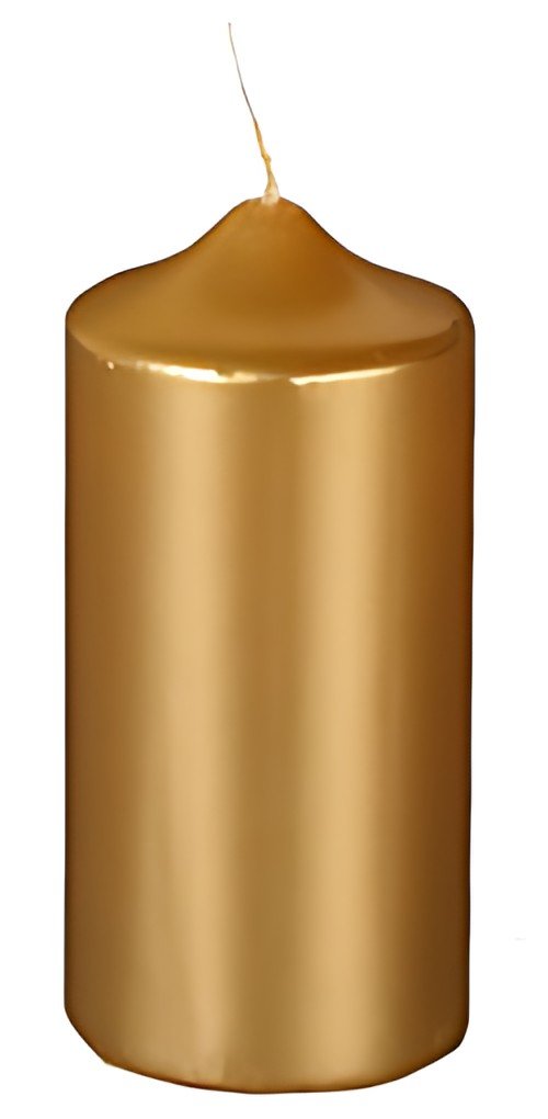 PAPSTAR Bougie cylindrique de Noel, or