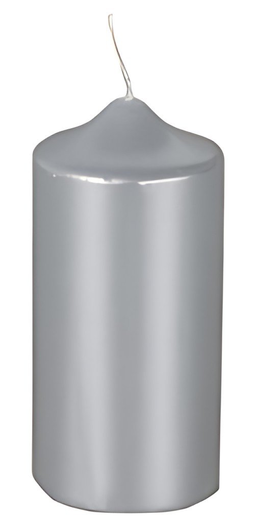 PAPSTAR Bougie cylindrique de Noel, argent