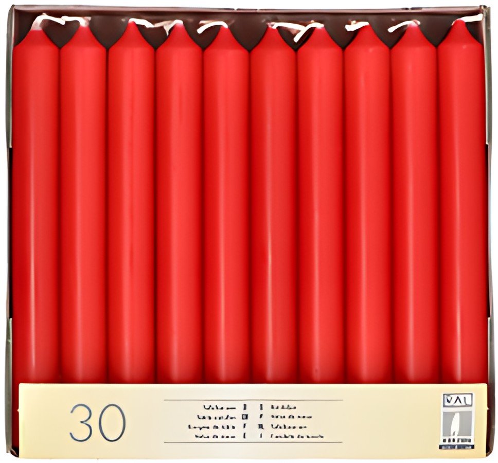 STARPAK Bougie de table, 21 mm, pack de 30, rouge