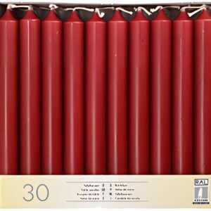STARPAK Bougie de table, 21 mm, pack de 30, bordeaux