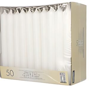 STARPAK Bougie de table, 21 mm, pack de 50 , blanc