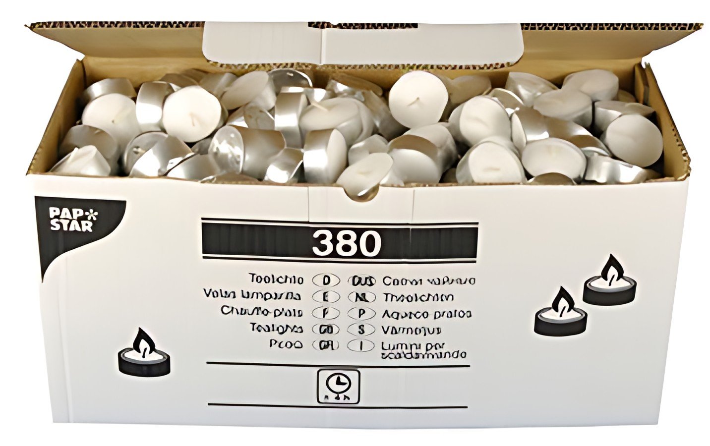 STARPAK Bougie chauffe-plat, diamètre: 38 mm, blanc, vrac