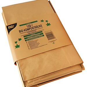 PAPSTAR Sac compostable, 120 litres, brun