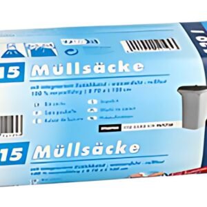 STARPAK Sac poubelle LDPE, à lien coulissant, 120 L, bleu