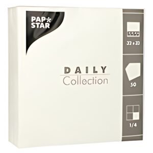 PAPSTAR Serviettes, 320 x 320 mm, 3 couches, blanc