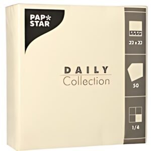 PAPSTAR Serviette, 320 x 320 mm, 3 couches, champagne