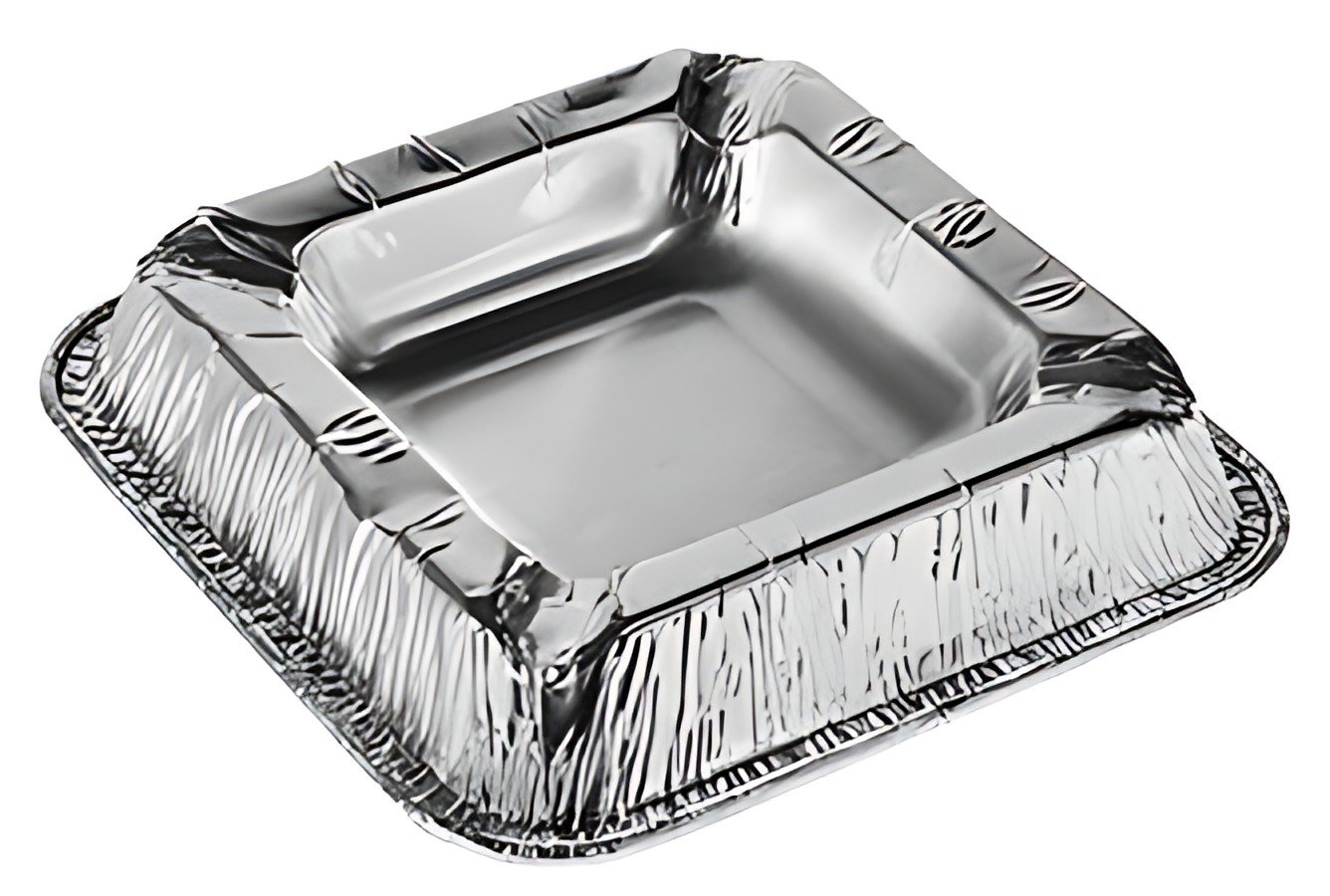 STARPAK Cendrier en aluminium, carré, par 10