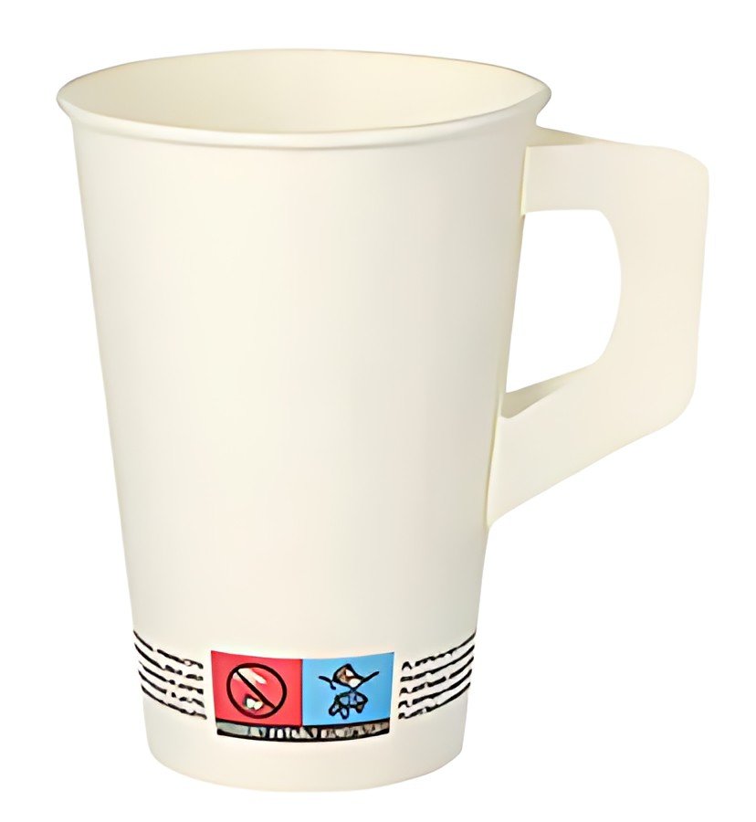 STARPAK Gobelet en carton avec poignée, 0,2 l, blanc