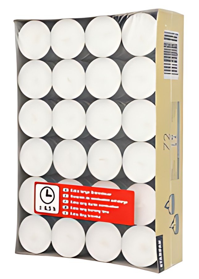 STARPAK Bougies chauffe-plat, diamètre: 39 mm, blanc