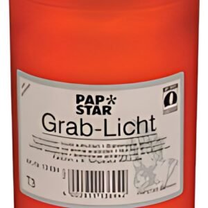 PAPSTAR Photophore tombal 3 jours, diamètre: 64 mm, rouge