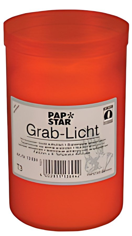 PAPSTAR Photophore tombal 3 jours, diamètre: 64 mm, rouge