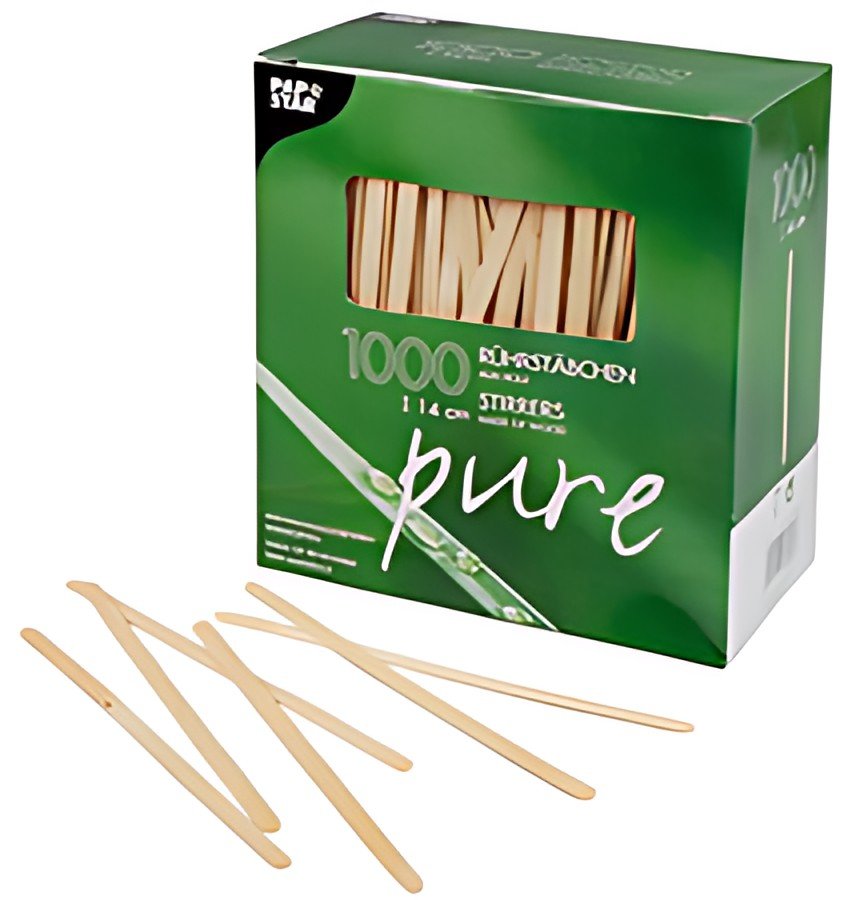PAPSTAR Touillette "pure", longueur: 140 mm, en bois