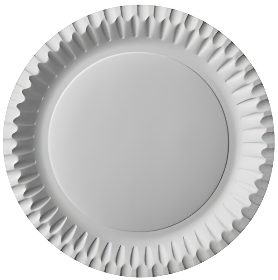 STARPAK Assiette en carton, rond, diamètre: 230 mm, blanc