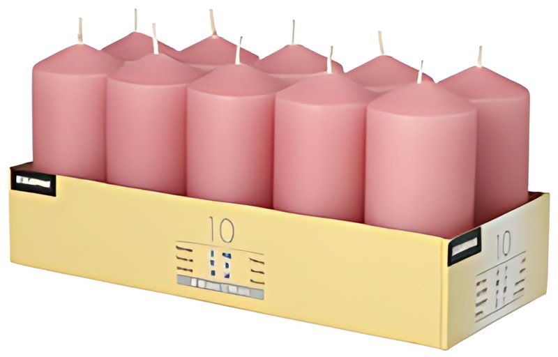 STARPAK Bougie cylindrique, diamètre: 40 mm, vieux rose