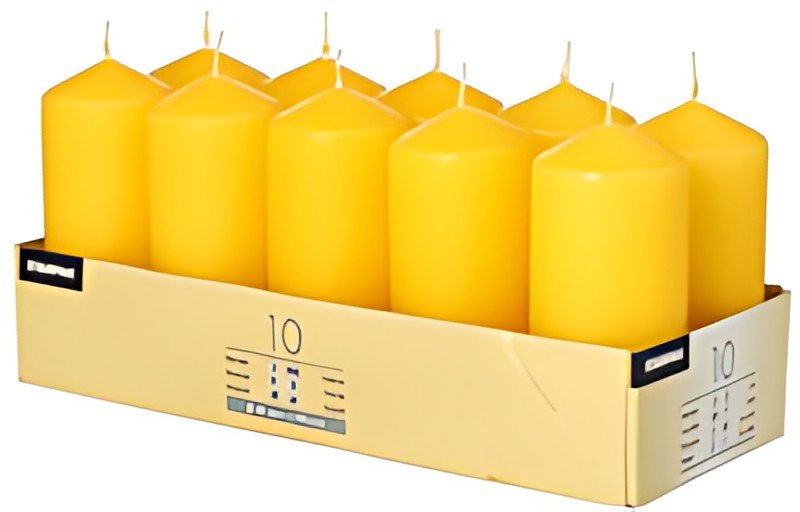 STARPAK Bougie cylindrique, diamètre: 40 mm, jaune doré