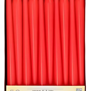 STARPAK Bougie de chandelier, 22 mm, en pack de 50, rouge