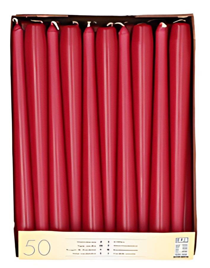 STARPAK Bougie de chandelier, 22 mm, pack de 50, bordeaux
