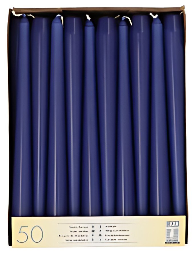 STARPAK Bougie de chandelier, 22 mm, pack de 50, bleu foncé