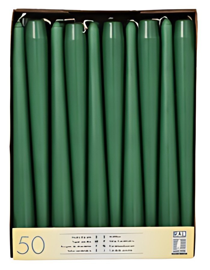STARPAK Bougie de chandelier, 22 mm, pack de 50, vert foncé