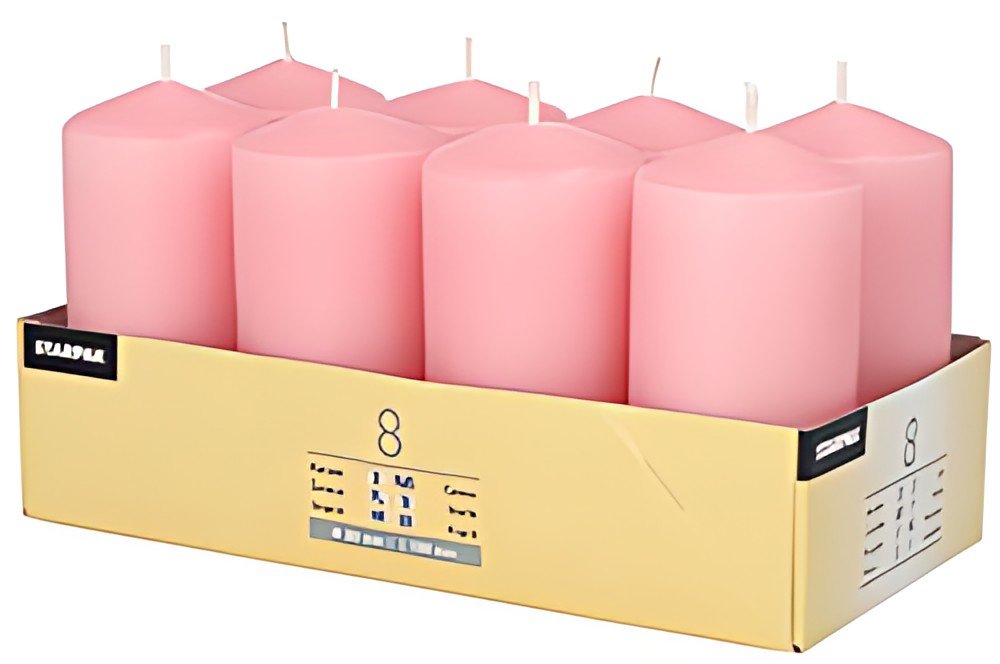 STARPAK Bougie cylindrique, diamètre: 50 mm, vieux rose