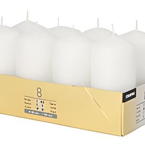 STARPAK Bougie cylindrique, diamètre: 50 mm, blanc