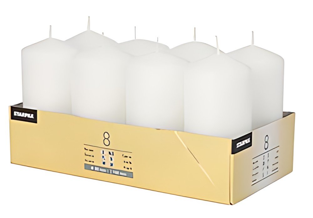 STARPAK Bougie cylindrique, diamètre: 50 mm, blanc