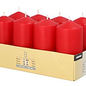 STARPAK Bougie cylindrique, diamètre: 50 mm, rouge