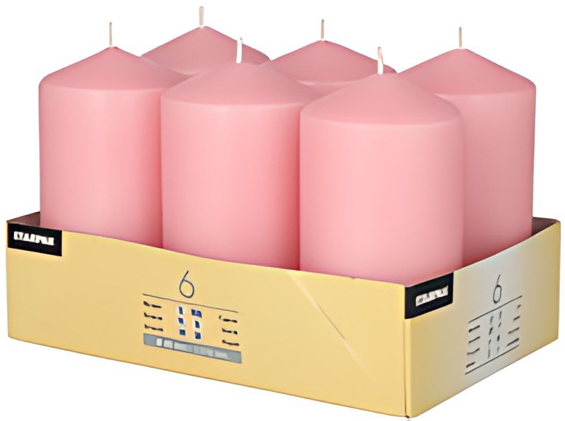 STARPAK Bougie cylindrique, diamètre: 60 mm, vieux rose