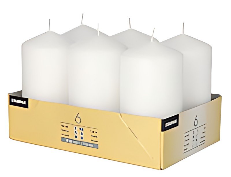STARPAK Bougie cylindrique, diamètre: 60 mm, blanc