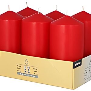 STARPAK Bougie cylindrique, diamètre: 60 mm, rouge