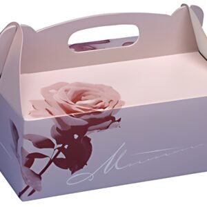 PAPSTAR Boîte carton à gâteau avec poignée, 200 x 130 x 90mm