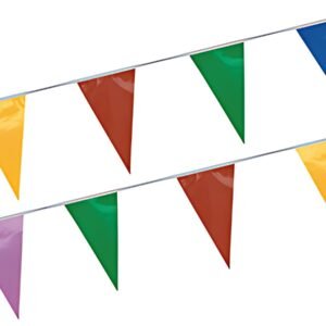 PAPSTAR Guirlande de fanions, multicolore, en film plastique