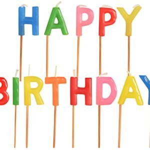 PAPSTAR Bougie pour gâteau d'anniversaire "Happy Birthday"