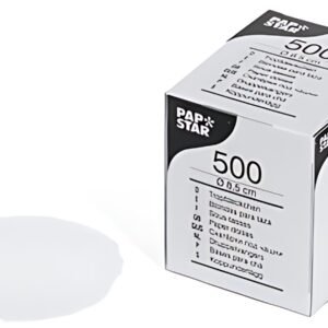 PAPSTAR Sous-tasses rond, diamètre: 8,5 cm, blanc