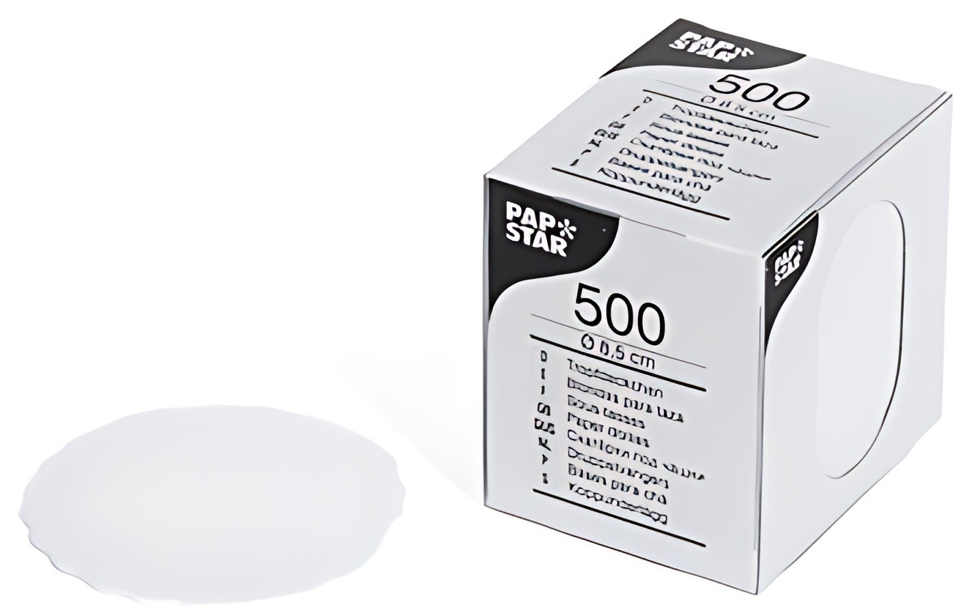 PAPSTAR Sous-tasses rond, diamètre: 8,5 cm, blanc