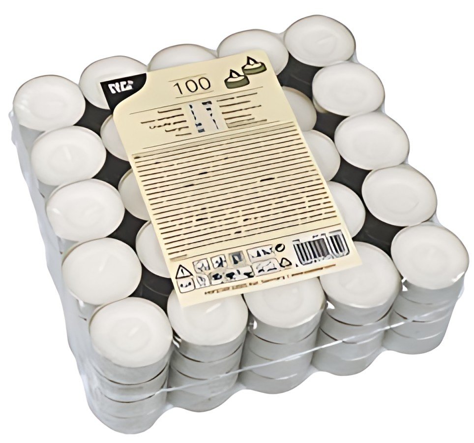 STARPAK Bougies chauffe-plat, diamètre: 38 mm, blanc