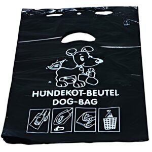 DEISS Sachet à déjections canines, HDPE, 3 litres, noir