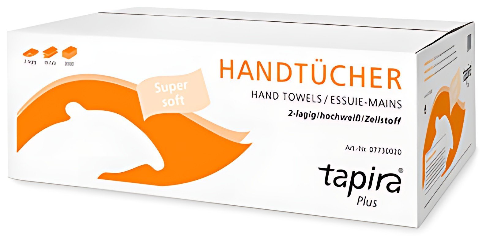 Tapira Essuie-mains Plus, 203x320 mm, plié en W, extra blanc