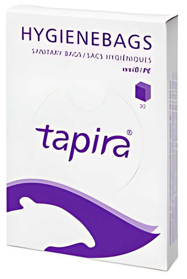 Tapira Sachet hygiénique en PE, non imprimé, blanc
