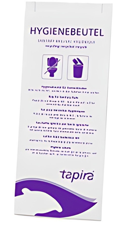 Tapira Sachet hygiénique en papier, imprimé, blanc/lilas