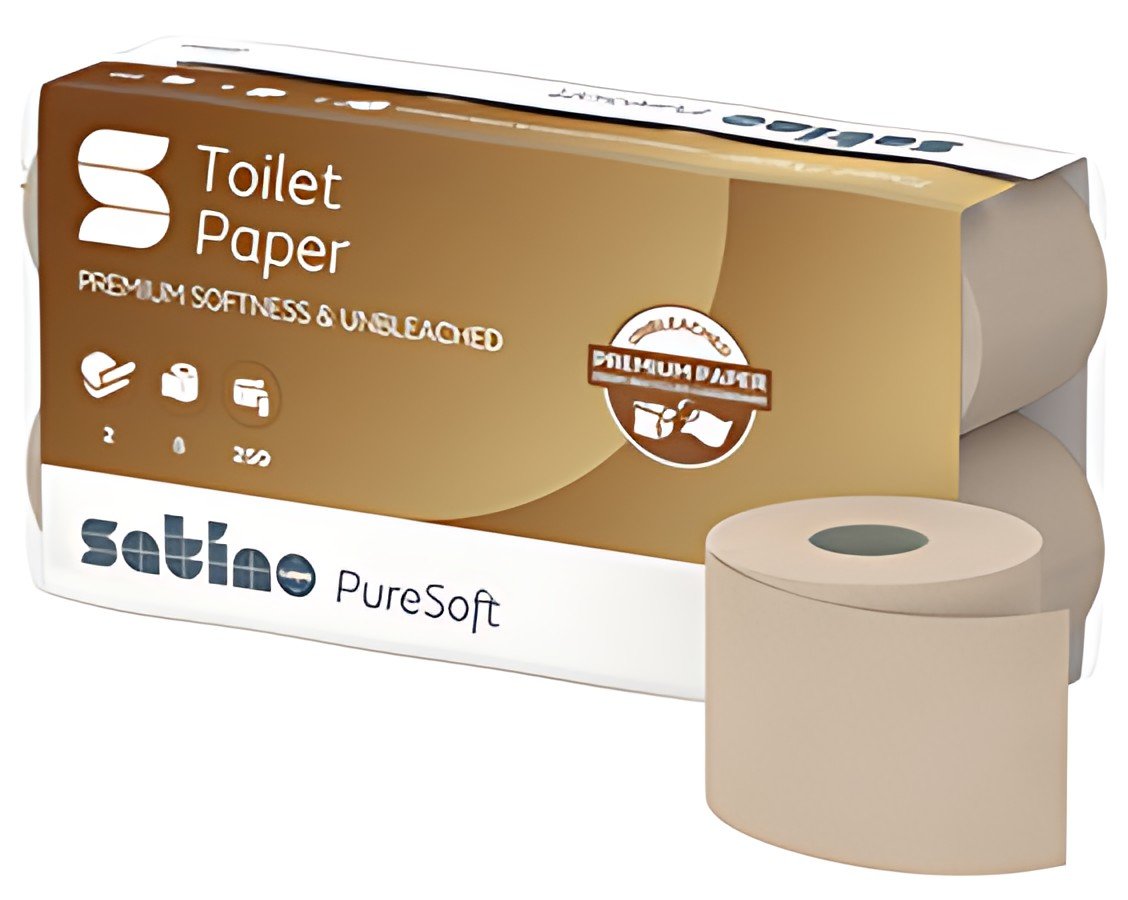 satino by wepa Papier toilette PureSoft, 2 couches, marron