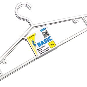 Peggy Perfect Cintre en plastique avec barre, paquet de 3