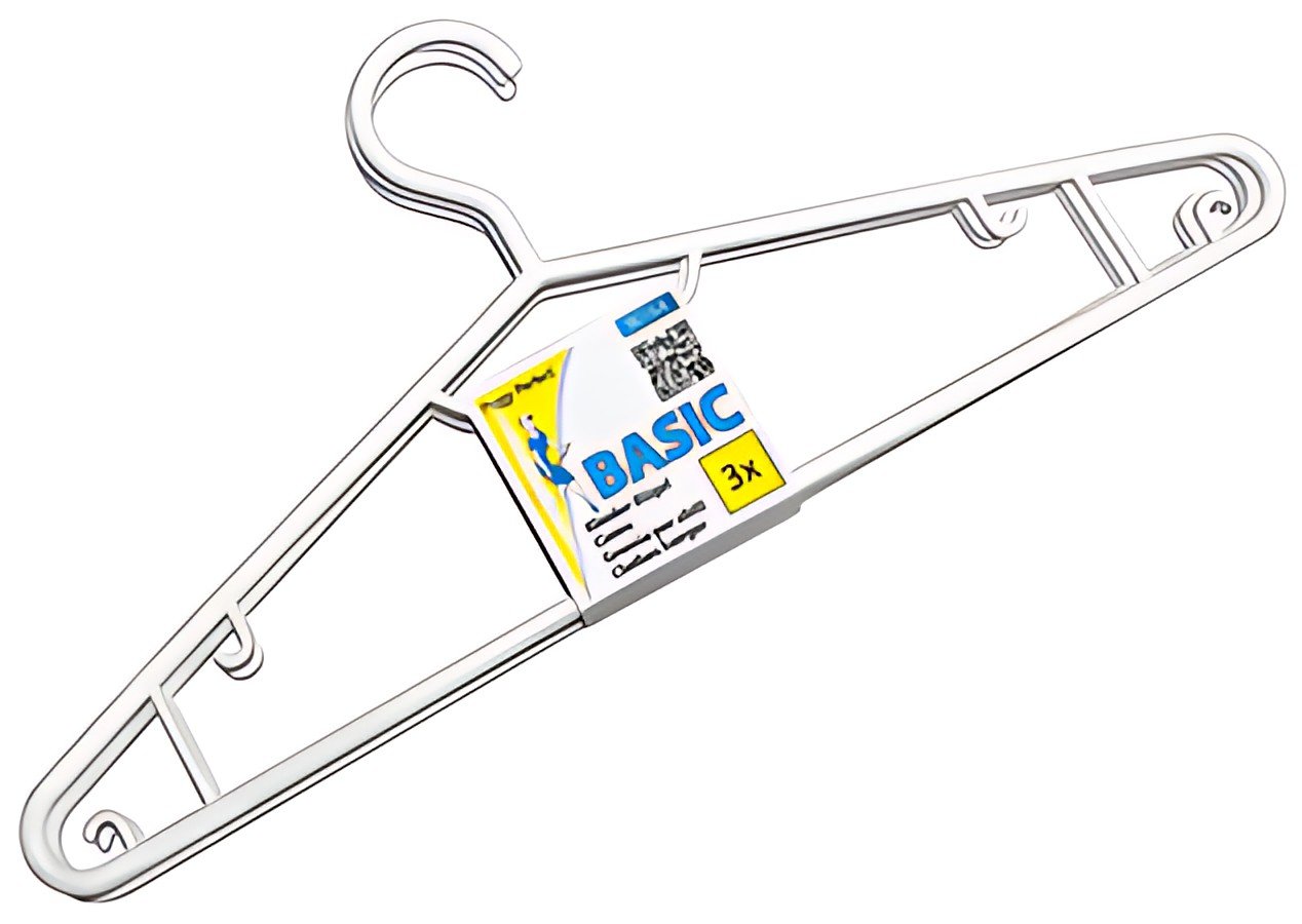 Peggy Perfect Cintre en plastique avec barre, paquet de 3