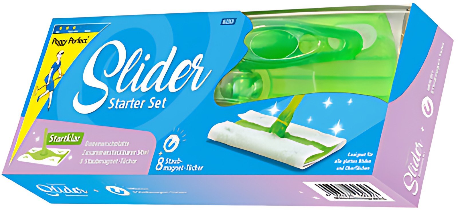 Peggy Perfect Slider Starter Set, balai + 8 lingettes
