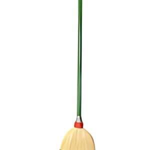 Peggy Perfect Balai paille de riz, manche en bois, 6 fils