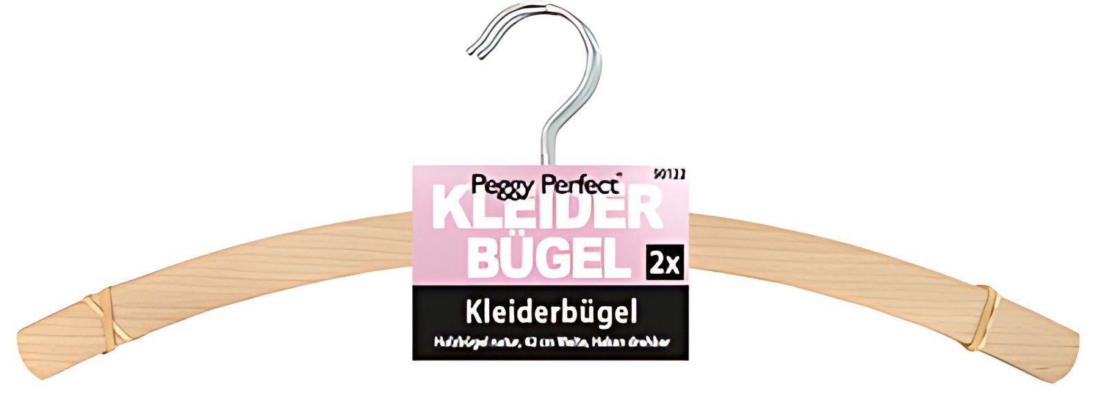 Peggy Perfect Cintre en bois sans barre, naturel, pack de 2