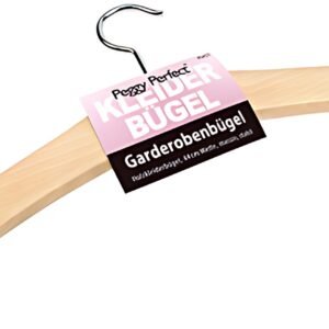 Peggy Perfect Cintre en bois sans barre, laqué naturel
